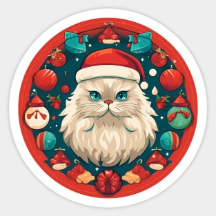 Persian Cat Xmas, Love Cats Sticker